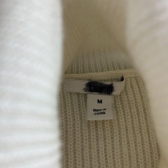 Bar III Sweater Dress Womens Medium Turtle Neck Sheath Zip Side White - Picture 7 of 8